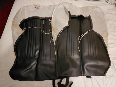 Toyota Corona 1973-77 Distinctive Industries 2 Front Seat Covers Black Vinyl