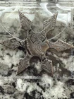 1/2 Oz Silver Rogue's Island Ninja Throwing Star with Leather Pouch