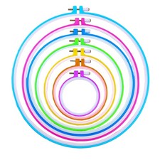 9.5 /12.7 /16.5 /20 /24.5 /27.5 /32cm Plastic Embroidery Hoops Set Various Sizes