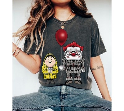 Disney Pixar Up Horror Character Pennywise Carl Fredricksen Unisex Shirt 5924618
