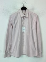 Melka Pink Plain Shirt Regular Fit Button Up Long Sleeve Cotton M NEW