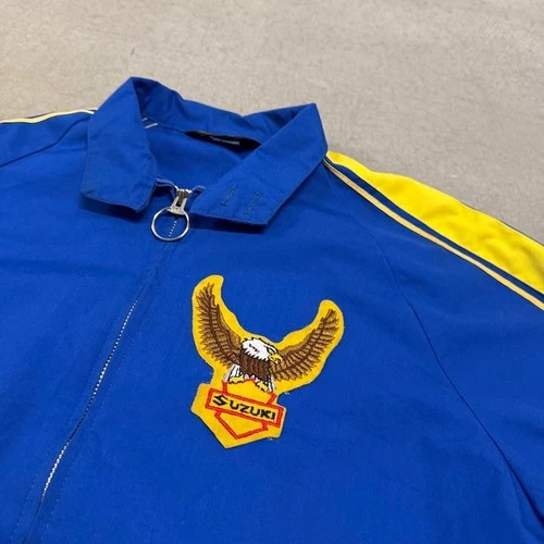 Vintage 70s Suzuki Racing Striped Jacket Size L image 3