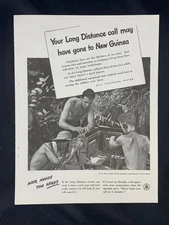 Magazine Ad* - 1944 - AT&T / Bell System - World War II - New Guinea