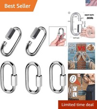 Versatile 304 Stainless Steel Locking Carabiner – Ideal for Pets & Outdoor Gear