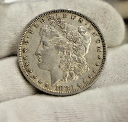1880  US Morgan Silver Dollar $1 XF (Cleaned)