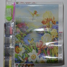 Hummingbird Diamond Painting Art Kit For Adults 30x40cm Flowers Water DIY Craft