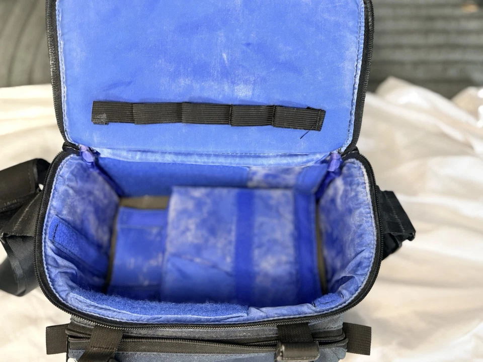 复古 Lowe-Pro Elite II 相机包 美国制造衬垫帆布单肩包 — 第 2/4 张图片