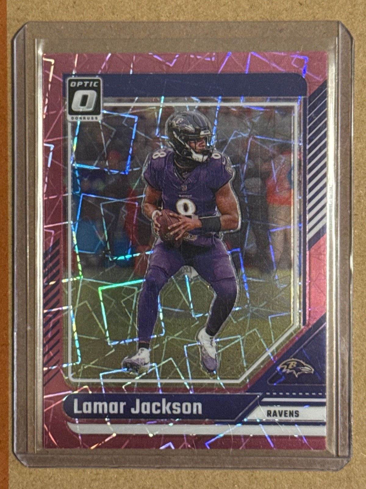 2024 Panini Donruss Optic - Lamar Jackson #13 Pink Velocity Prizm 03/80
