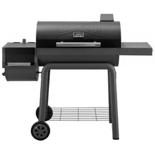 Feasto BBQ Charcoal Grill with Offset Smoker Grill and Side Table, 815 Sq. In