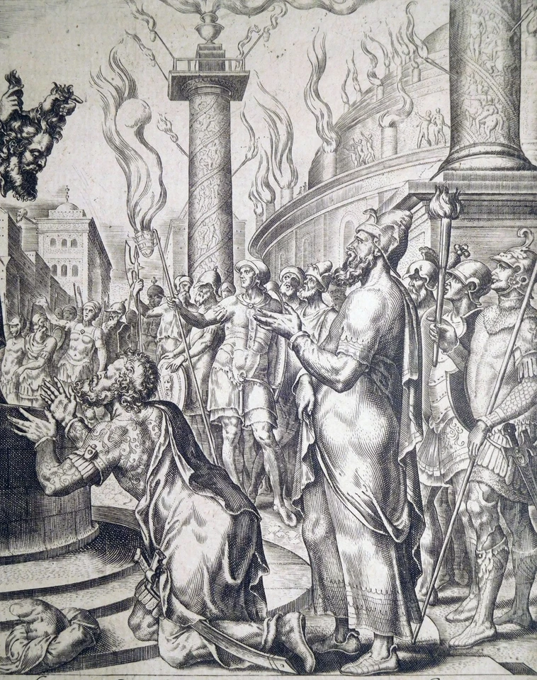 Kupferstich, Judith und Holofernes, M. van Heemskerck(/ P. Galle, 1564, N H 213 - Bild 3 von 4