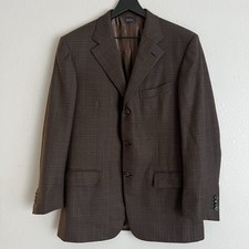 Ermenegildo Zegna Men s Napoli Couture Plaid 3 Button Suit Jacket Size 40R US