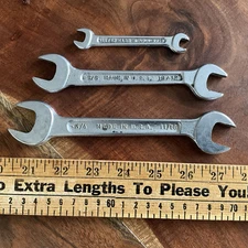 Vintage Double Open End Wrench Set 3/4 11/16 5/8 19/32 11/32 5/16