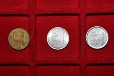 Korea Południowa partia 3 sztuki 1 won 1968 1976 mosiądz aluminium ss-vz