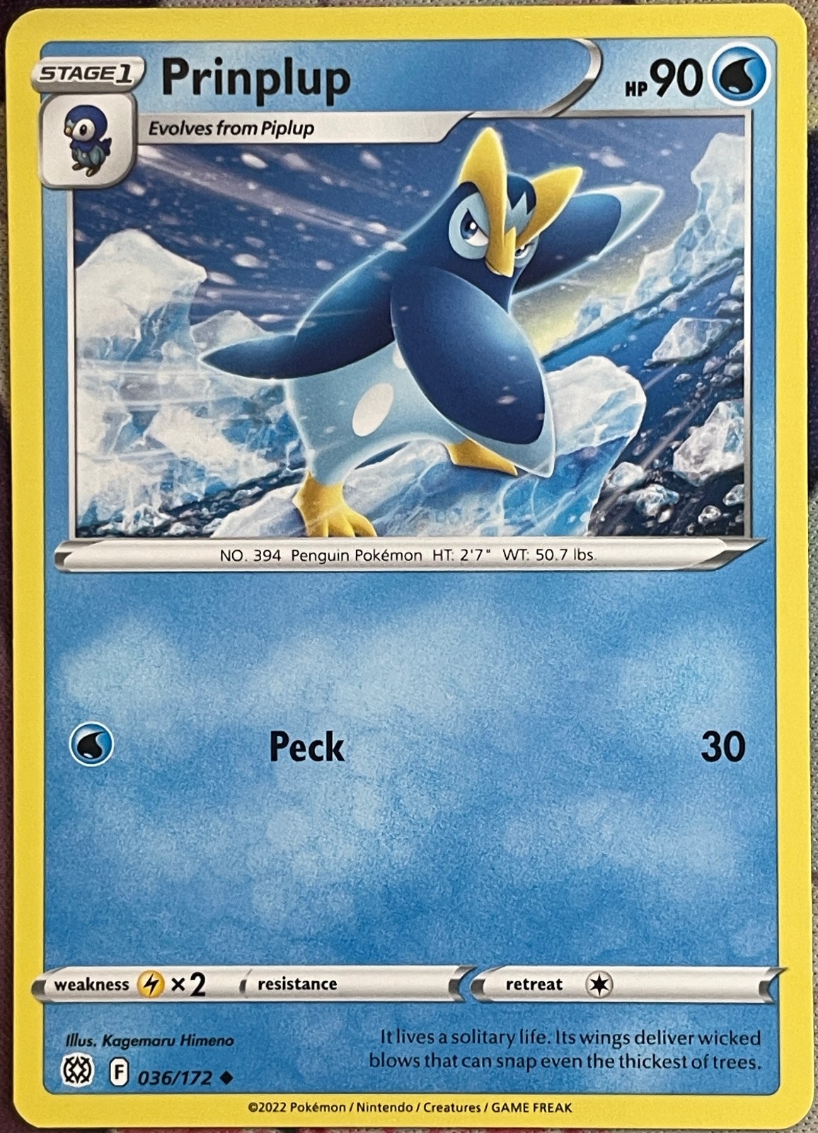 Prinplup - 036/172 - Brilliant Stars Pokemon 2022