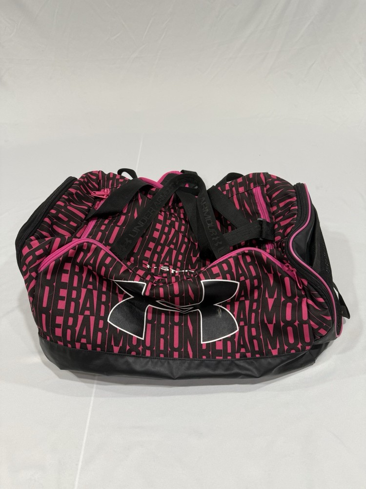 Under Armour X Storm Pink and Black Water-Resistant Duffle Bag