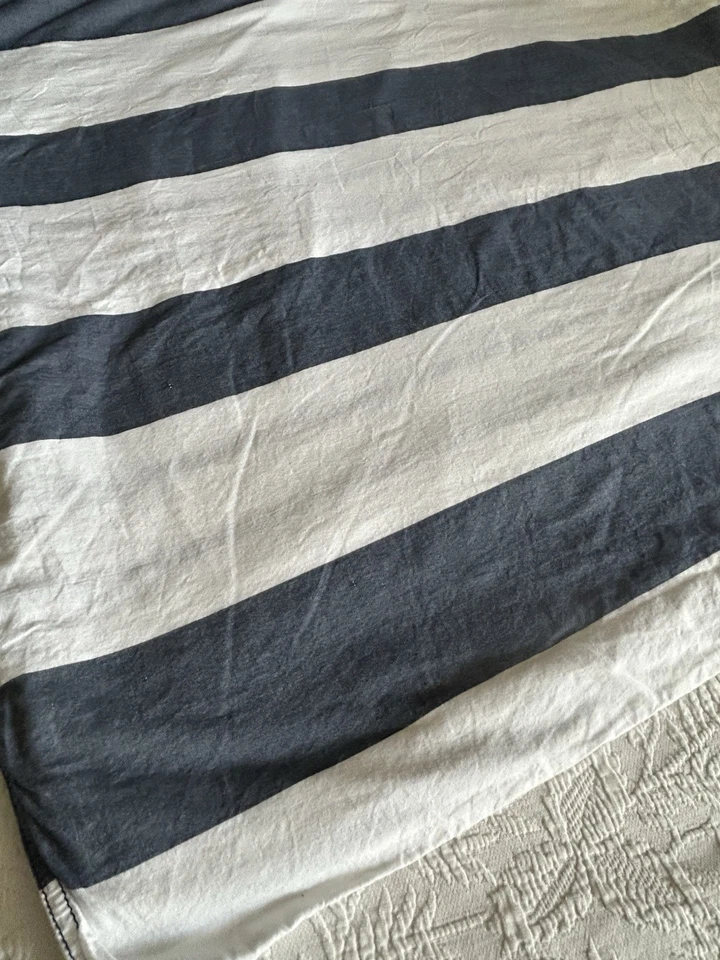 Funda Nórdica Nautica Azul Marino Blanco Rayas Reversible Cama Queen Completa Foto 4 de 4