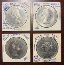 (3) Great Britain Crown Coins 1960 1965 1966 (1) Proof Commonwealth Games A+++++