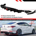 For 23-26 Acura Integra GF Bodykit V2 Gloss Black LED Rear Diffuser W/ Extension