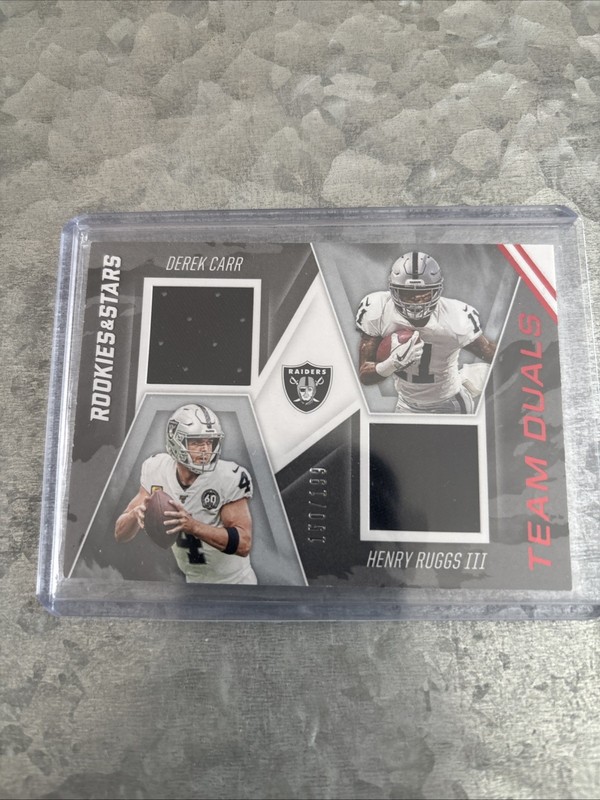 2020 Rookies & Stars Team Duals Derek Carr, Henry Ruggs III #TD-CR /199(MEM,RC)