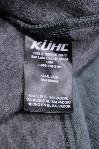 Kuhl Lea Pullover S Gray Green Quilted Cowl Neck Merino Wool Blend Long Sleeve - Picture 8 of 9