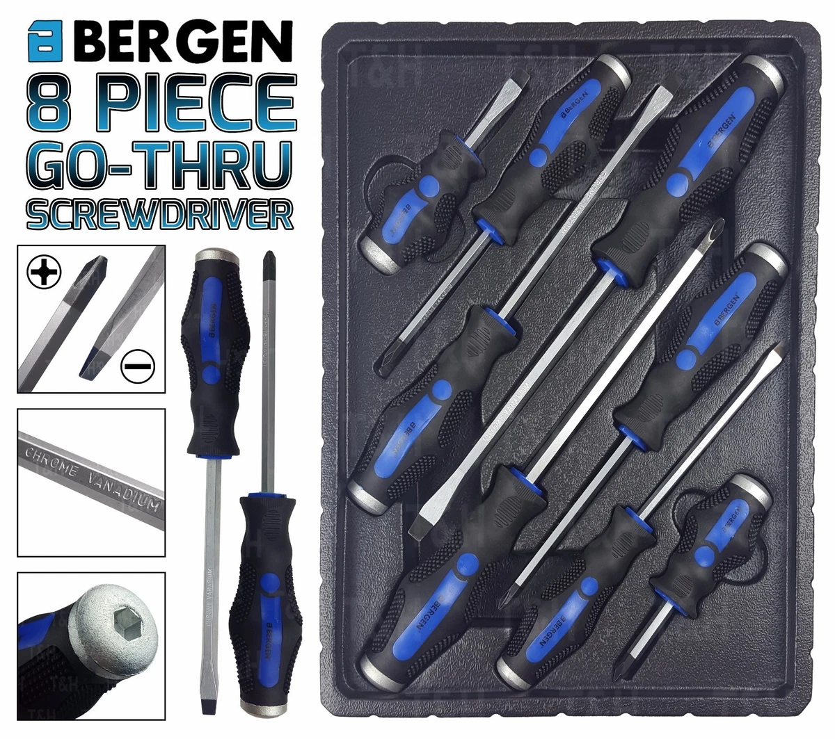 Magnetic tip clearance screwdriver set