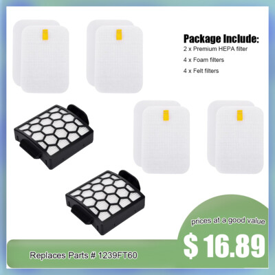 2 HEPA+4 Foam&Felt Filters for Shark Filter Replacement Parts ZU60 ZU62 ZU62C