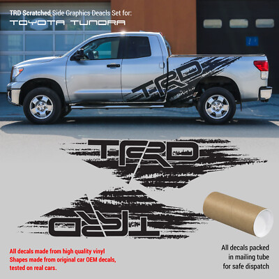 Toyota TUNDRA TRD Scratched side graphic decals set | eBay