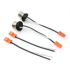 2pcs E26 Socket Adapter Medium Base Screw In Light Bulb Socket Pigtail To Conver