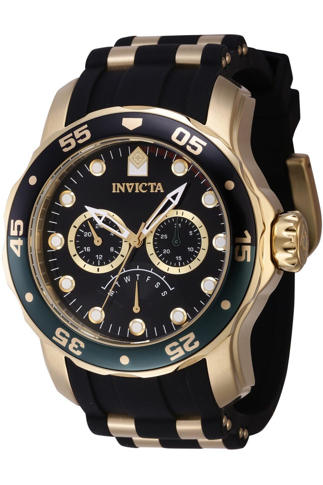 Мужские кварцевые часы Invicta 46969 Pro Diver с хронографом и черным циферблатом