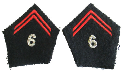 6th Regt de CUIRASSIERS - officer collar patches for jacket mle 1952/58