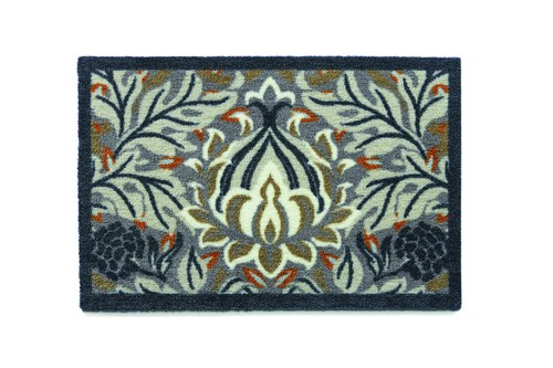 Muddle My Mat Range Trees Pheasant Leaves Lavender Grey Check Brown Door Mat - Picture 8 of 39