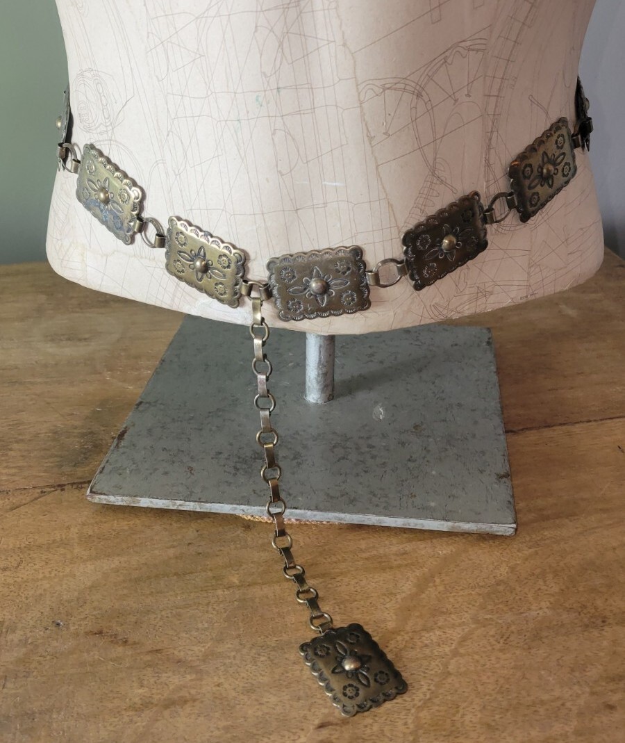 Vintage Brass Chain Style Loose Belt Hippie Bohemian Gypsy  display picture 1