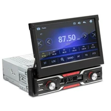  Single 1Din Bluetooth USB  Flip Car Stereo Radio 7" Touch Screen MP5 Player GPS