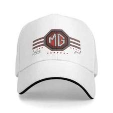 Mg Baseball Cap. In White With Classic Red Logo. Superb Value.ref..mgw-33
