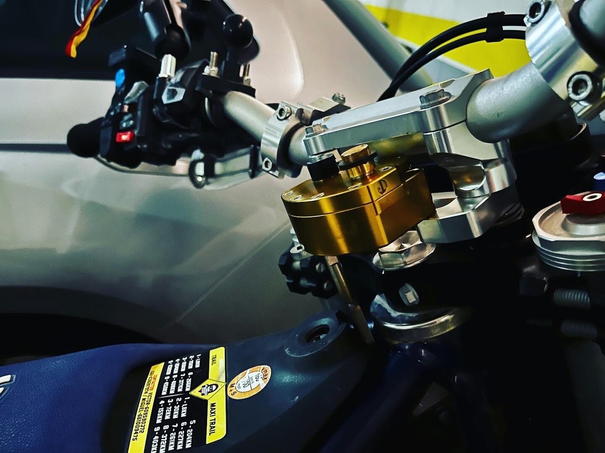 Stabilizzatore Sterzo Per Husqvarna 701 Supermoto - Alluminio CNC, Regolabile 24 Marce, 2016-2023 - Foto 5
