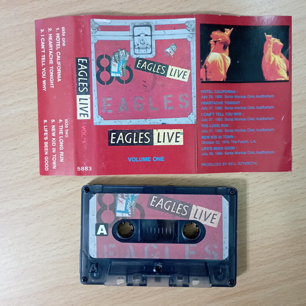 EAGLES - Get Over It / Get Over It (Live)- Cassette Tape Single (1