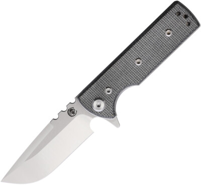 Chaves Knives T.A.K. Linerlock Black Micarta Folding Elmax Drop Pt Knife 14238