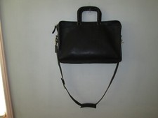 Vintage COACH Monroe Black Leather Briefcase Crossbody Strap *MADE IN THE USA
