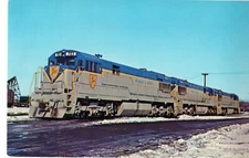 Delaware & Hudson 703, GE U 30C 3000 HP Train, NY 1967 Postcard