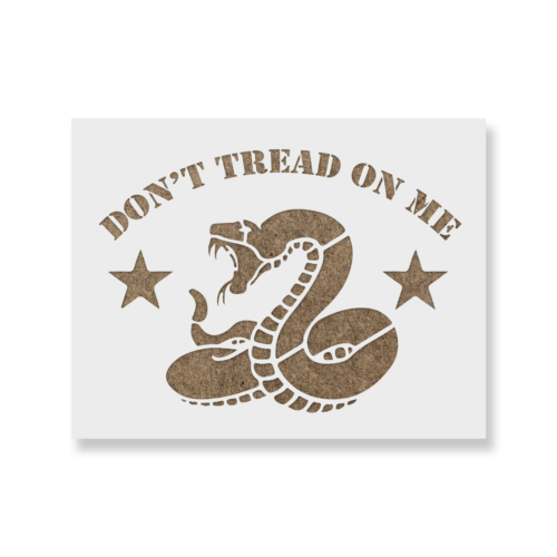Don’t Tread on Me Gadsden Flag Stencil - Durable & Reusable Mylar Stencils - Afbeelding 1 van 9