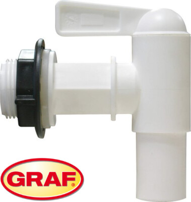 Regentonne Universal Auslaufhahn 3/4'' Zoll Ablaufhahn GARANTIA GRAF Wasserablauf