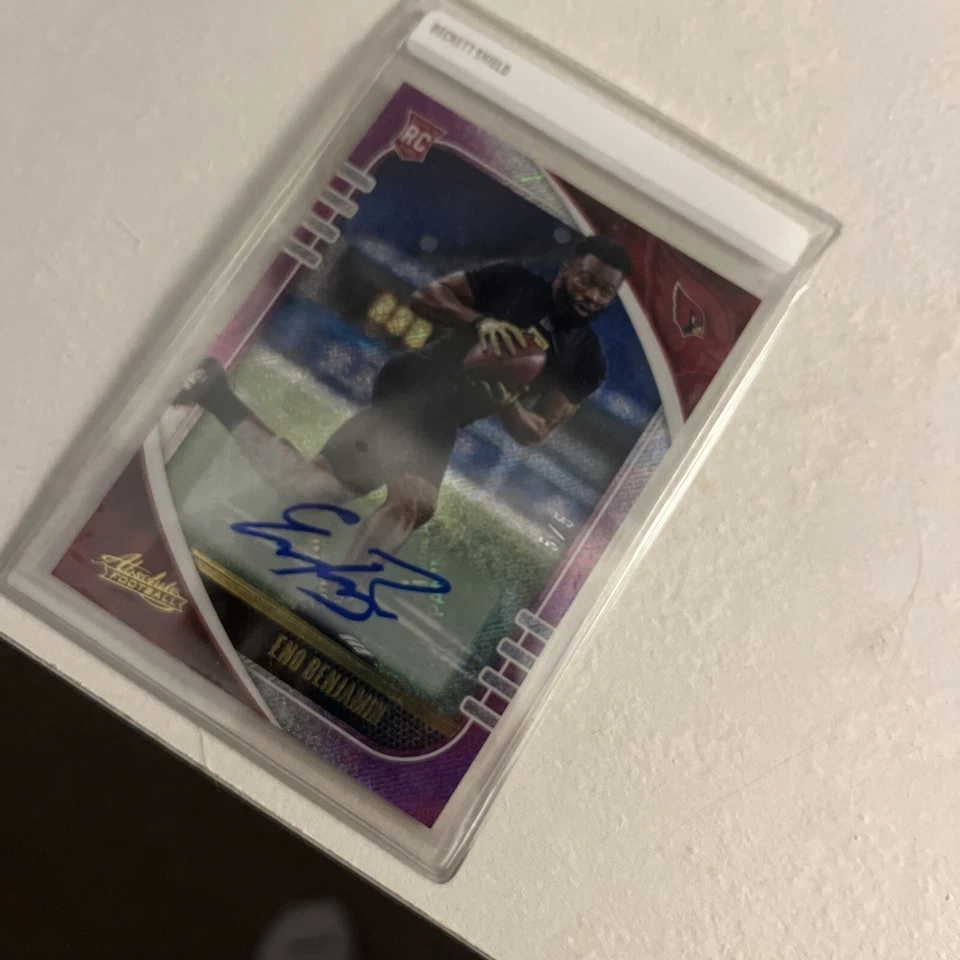 2020 Absolute Signature Rookies Pink Wave #135 Eno Benjamin Auto /5 - NM-MT - Image 2 of 3