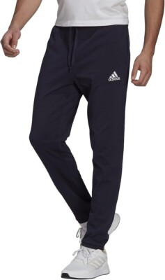 adidas Men's Essentials Fleece Tapered Cuff Logo Pants Jogger Size LARGE