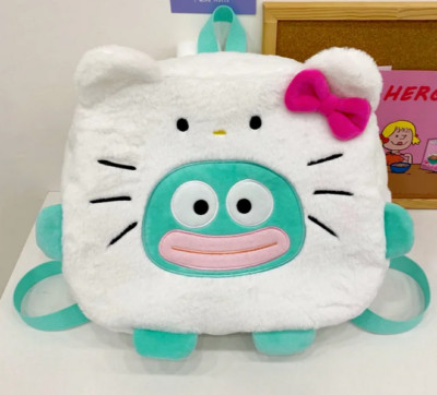 Neu Sanrio Hello Kitty Hangyodon Plüsch vielseitig Kontrast Rucksack/Schultertasche