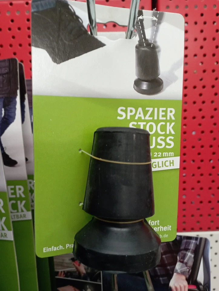 HSI Spazierstock Fuss beweglich Gummi Gehstockkapsel