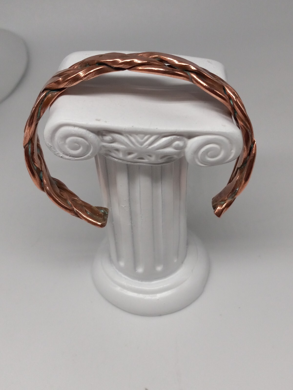 Solid Copper Half Inch Wide Braided Design Cuff B… - image 8