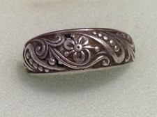 Vintage 925 Sterling Silver Floral Ring - elegant antique style