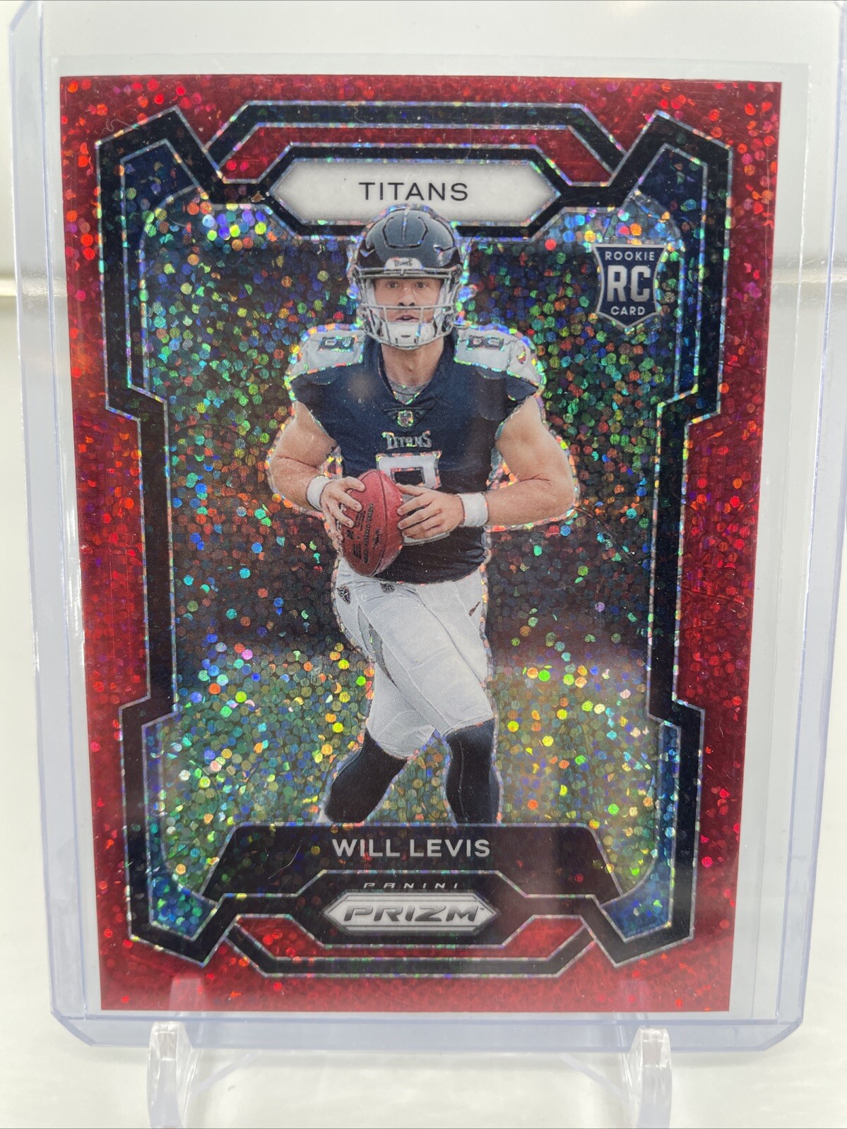 2023 Panini Prizm Will Levis Red Sparkle Prizm Rookie Card RC #397 Titans