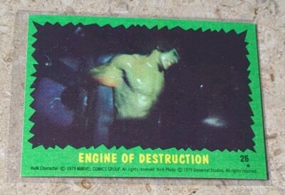 1979 Marvel Incredible Hulk ENGINE OF DESTRUCTION Trading Card