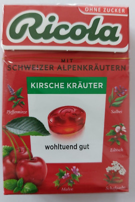 Ricola Schweizer Kräuterbonbon ohne Zucker Kirsche Kräuter 50 g